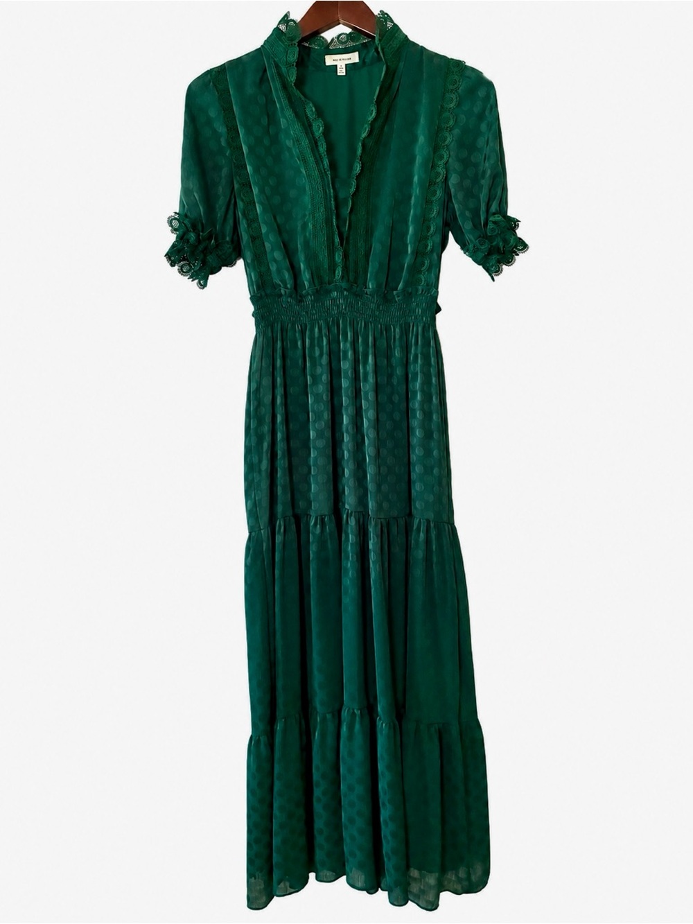 Gorgeous Emerald Green Tiered Maxi Dress Sz. S